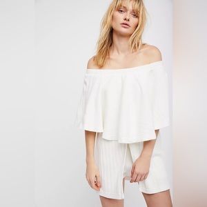 Free People Beach Bondi Floucy Blouse Cream Size XS